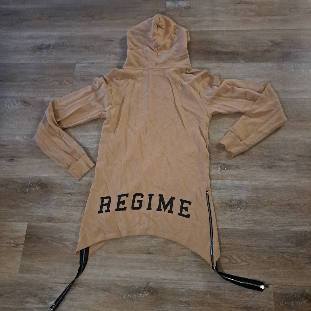 Civil The Extended Scallop Hooded Sweatshirt 'REGIME' Side Zipper Detailed Men S